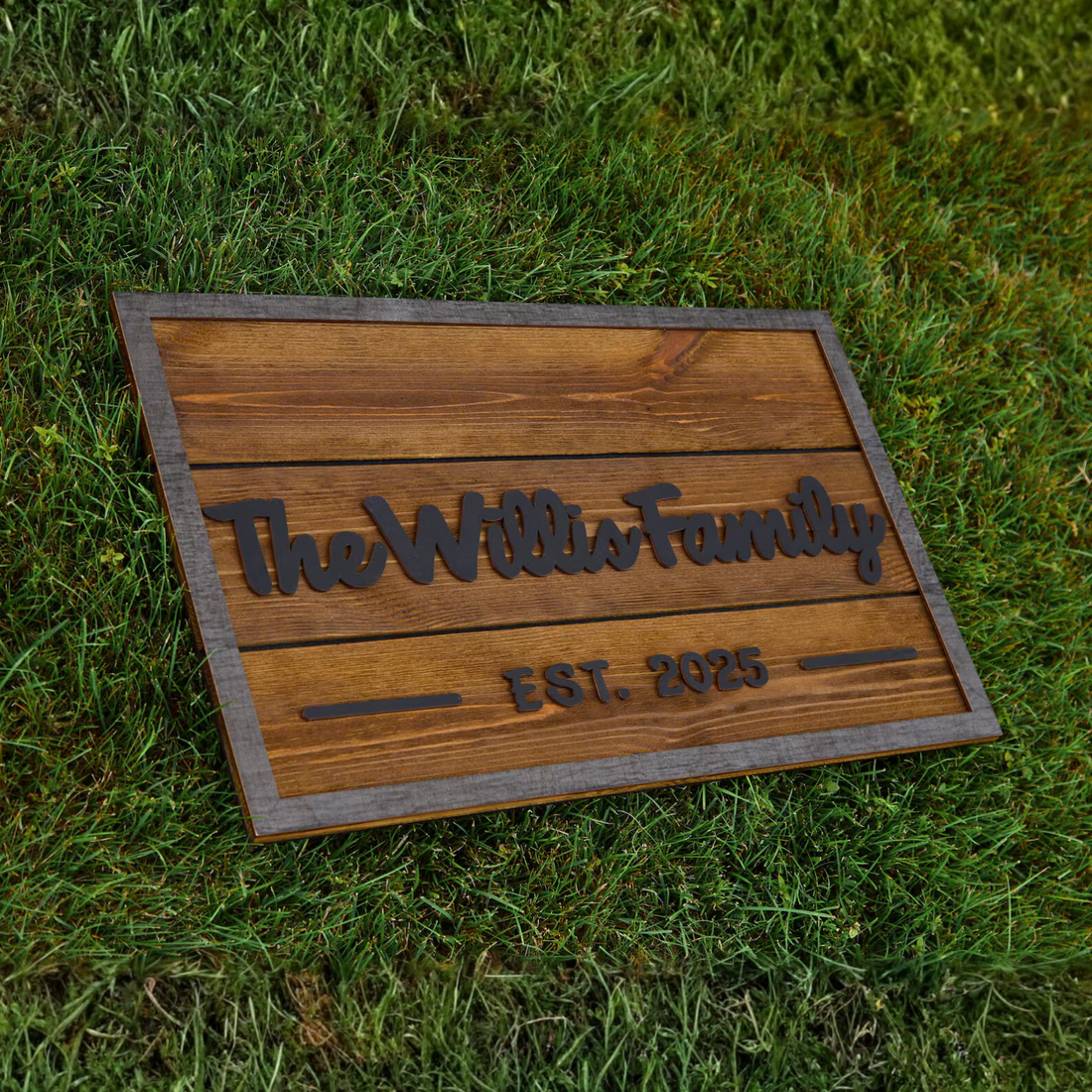 3D Family Last Name Sign, Anniversary Gift, Farmhouse Family, Housewarming Gift, Custom Family Sign, Wooden Name Sign, Christmas Gift [Natura]