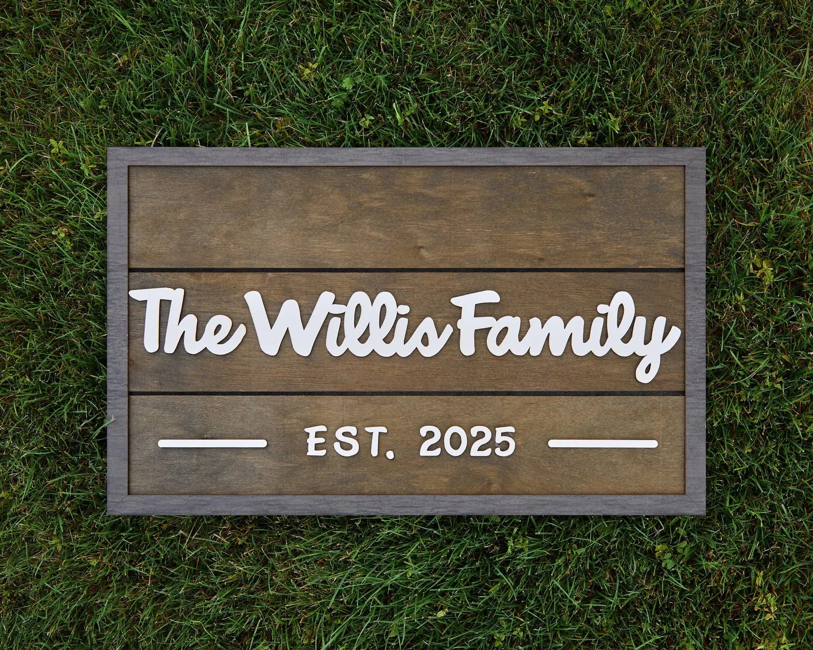 3D Family Last Name Sign, Anniversary Gift, Farmhouse Family, Housewarming Gift, Custom Family Sign, Wooden Name Sign, Christmas Gift [DarGre]