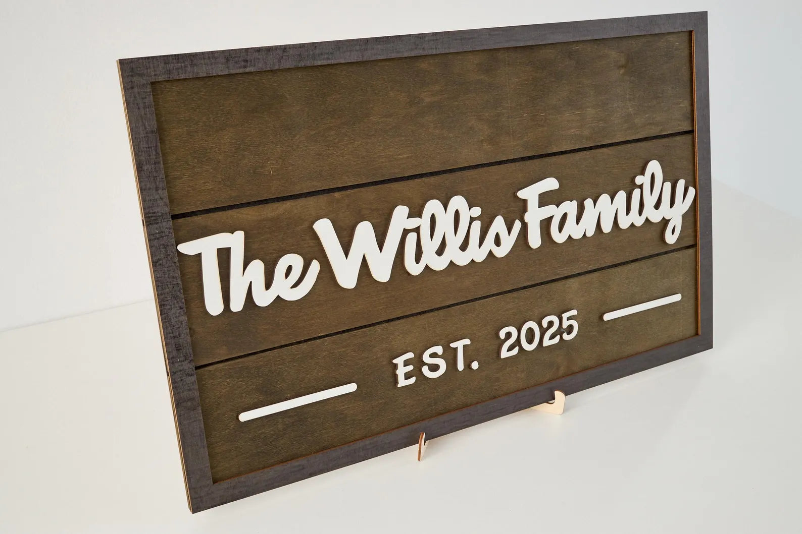 3D Family Last Name Sign, Anniversary Gift, Farmhouse Family, Housewarming Gift, Custom Family Sign, Wooden Name Sign, Christmas Gift [DarGre]