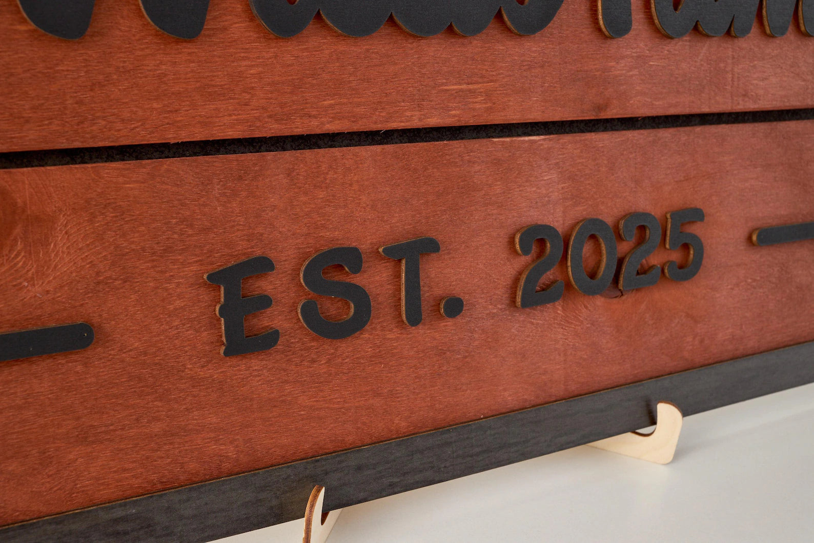 3D Family Last Name Sign, Anniversary Gift, Farmhouse Family, Housewarming Gift, Custom Family Sign, Wooden Name Sign, Christmas Gift [Red]