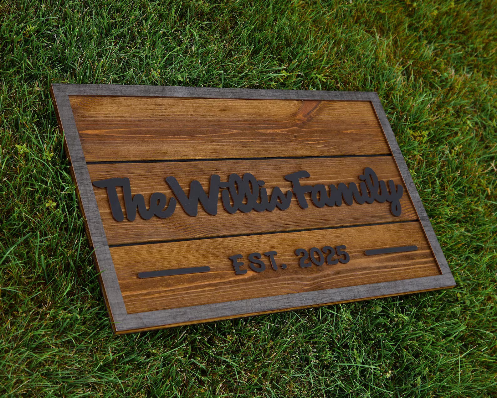 3D Family Last Name Sign, Anniversary Gift, Farmhouse Family, Housewarming Gift, Custom Family Sign, Wooden Name Sign, Christmas Gift [Natura]