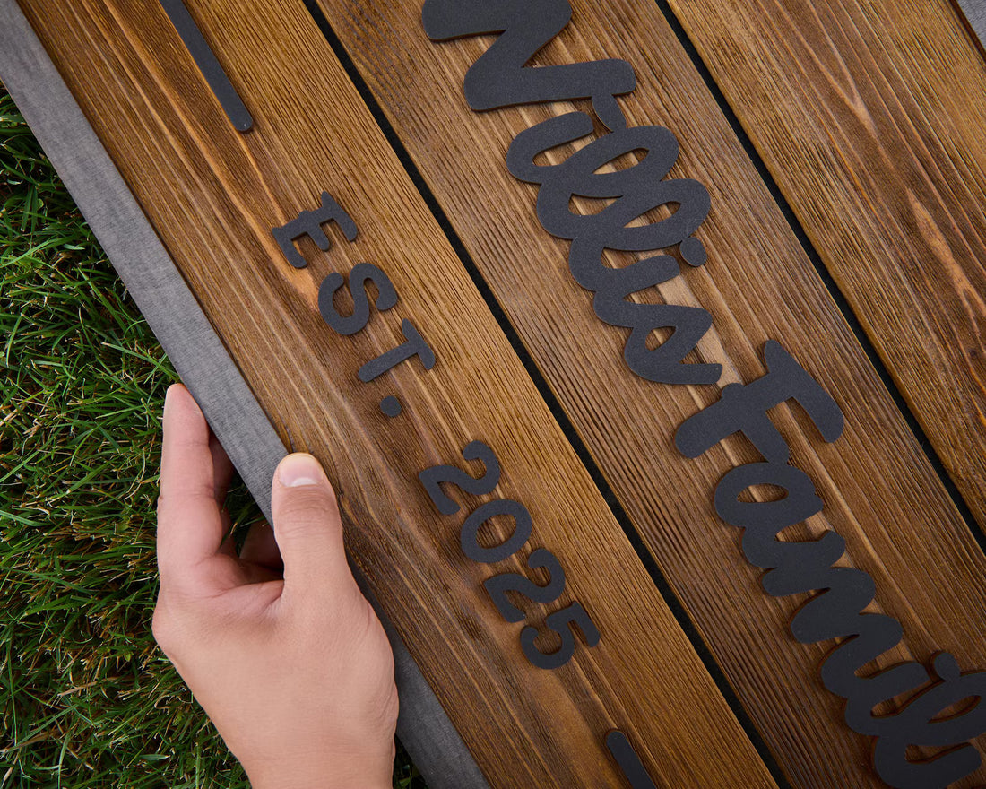 3D Family Last Name Sign, Anniversary Gift, Farmhouse Family, Housewarming Gift, Custom Family Sign, Wooden Name Sign, Christmas Gift [Natura]