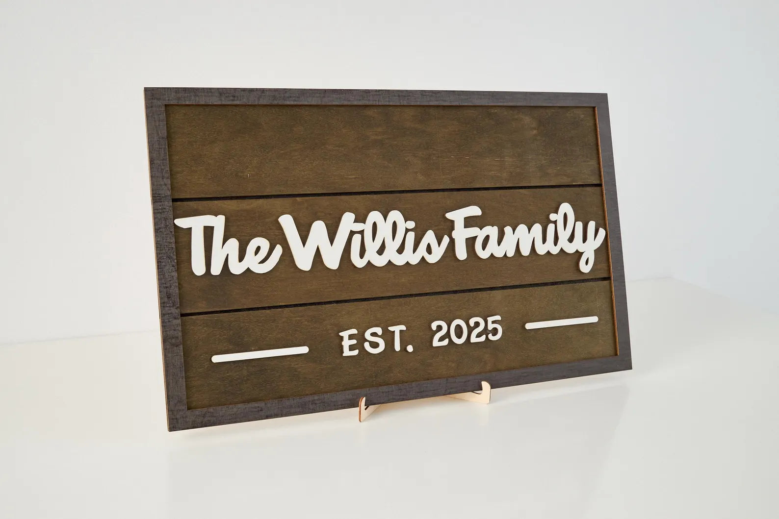 3D Family Last Name Sign, Anniversary Gift, Farmhouse Family, Housewarming Gift, Custom Family Sign, Wooden Name Sign, Christmas Gift [DarGre]