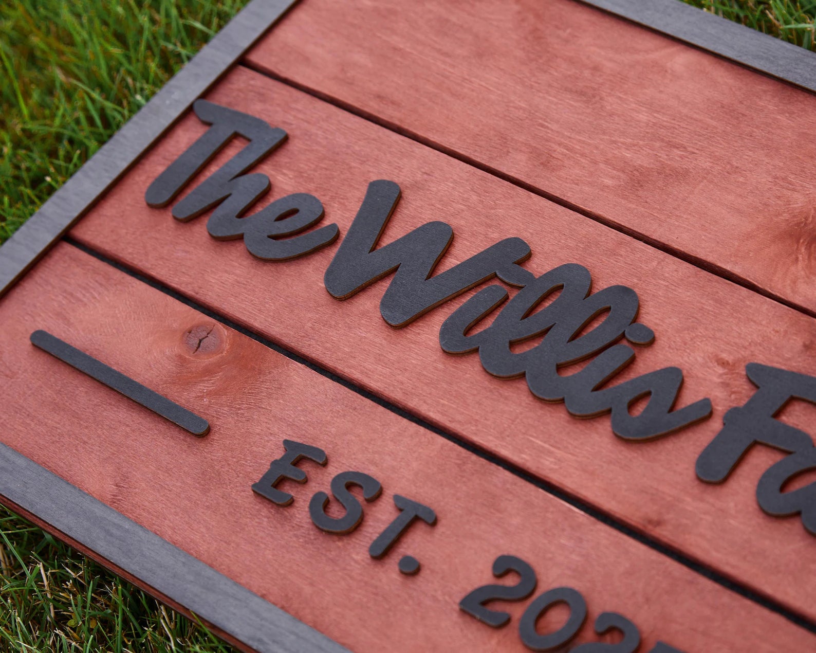 3D Family Last Name Sign, Anniversary Gift, Farmhouse Family, Housewarming Gift, Custom Family Sign, Wooden Name Sign, Christmas Gift [Red]