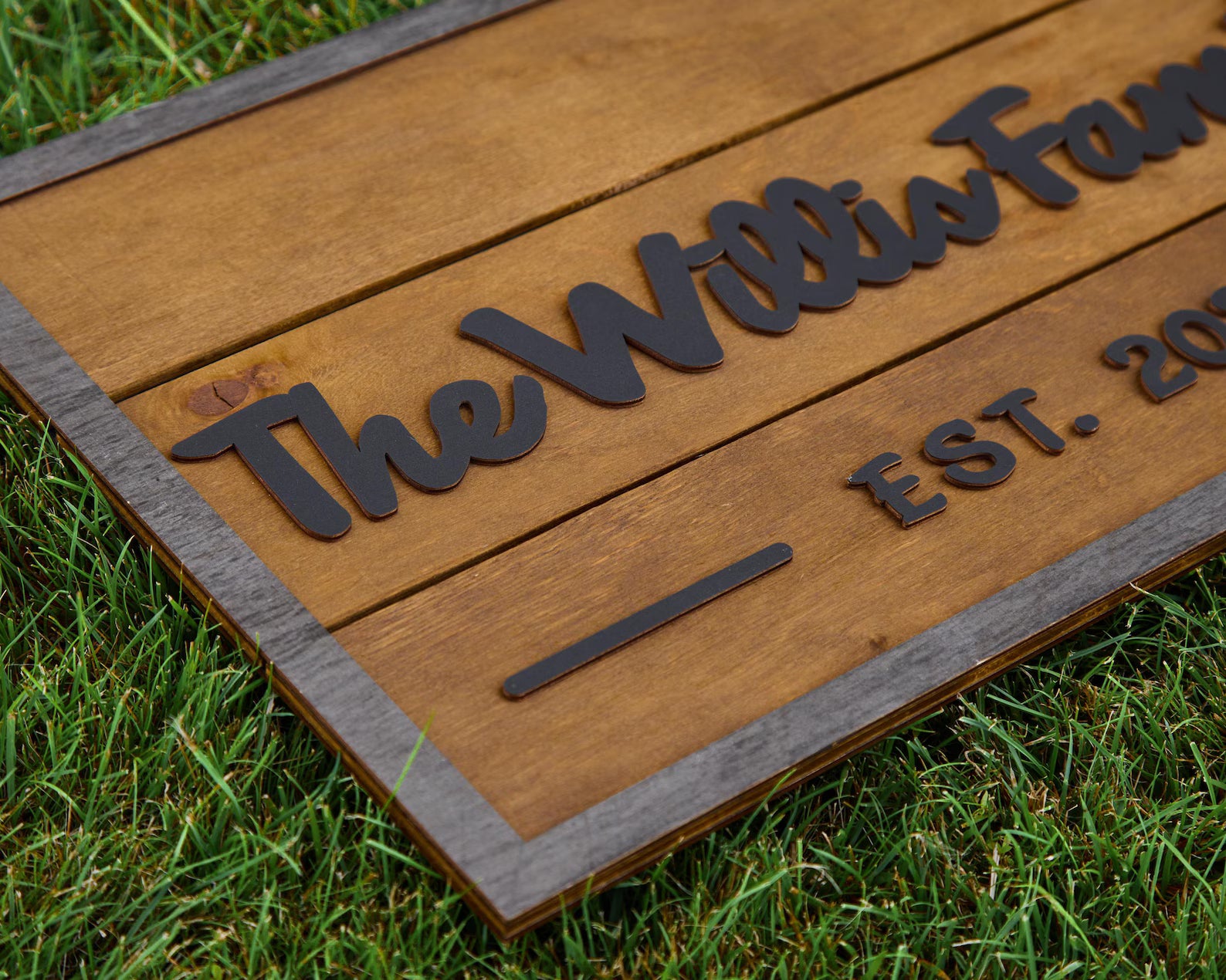 3D Family Last Name Sign, Anniversary Gift, Farmhouse Family, Housewarming Gift, Custom Family Sign, Wooden Name Sign, Christmas Gift [Brown]