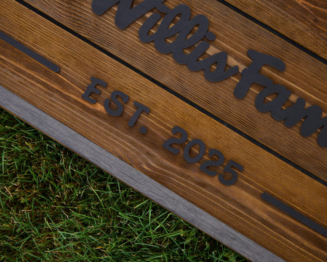 3D Family Last Name Sign, Anniversary Gift, Farmhouse Family, Housewarming Gift, Custom Family Sign, Wooden Name Sign, Christmas Gift [Natura]