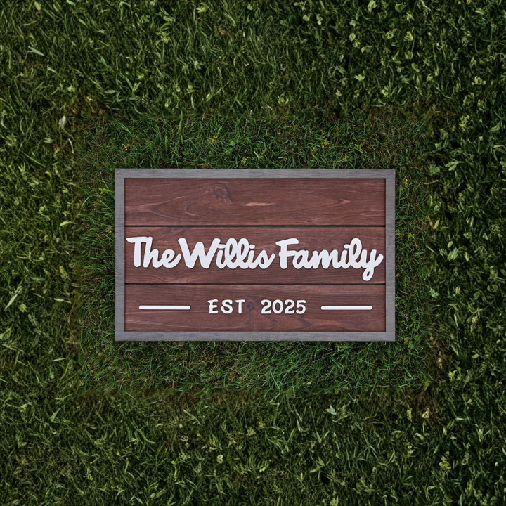 3D Family Last Name Sign, Anniversary Gift, Farmhouse Family, Housewarming Gift, Custom Family Sign, Wooden Name Sign, Christmas Gift