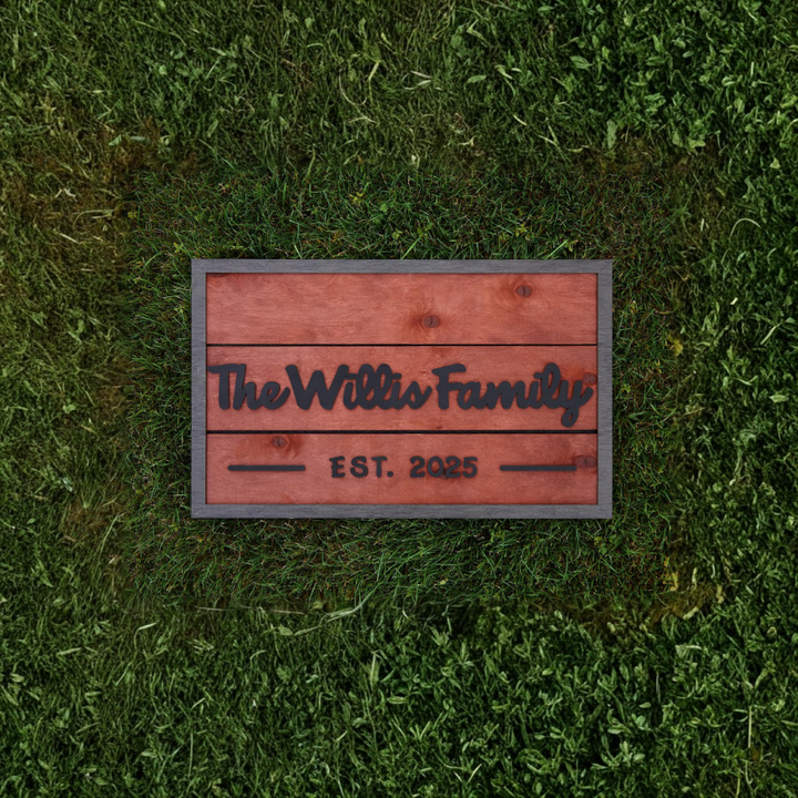 3D Family Last Name Sign, Anniversary Gift, Farmhouse Family, Housewarming Gift, Custom Family Sign, Wooden Name Sign, Christmas Gift